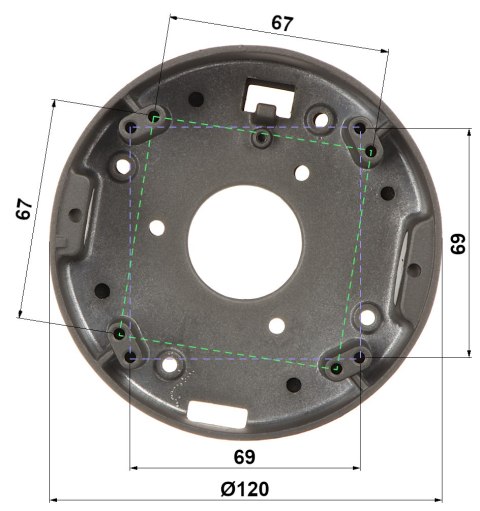 UCHWYT SUFITOWY DO KAMER KULISTYCH BD-CV15