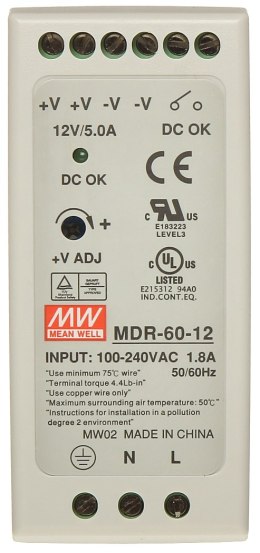 ZASILACZ IMPULSOWY MDR-60-12