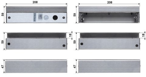 ZESTAW UCHWYTÓW DO SZKLANYCH DRZWI ATLO-BEB-3