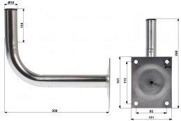 UCHWYT MUROWY UML-38L30