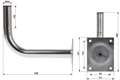 UCHWYT MUROWY UML-38L30