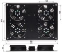 PANEL WENTYLATORÓW A19-4W DO SZAFY RACK