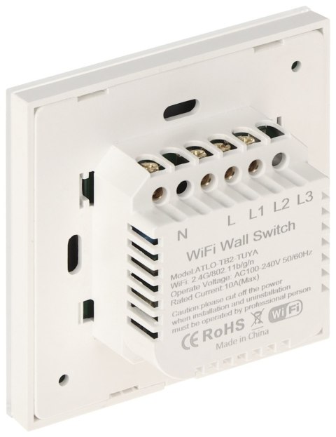 PODWÓJNY INTELIGENTNY DOTYKOWY PRZEŁĄCZNIK ŚWIATŁA ATLO-TB2-TUYA Wi-Fi, Tuya Smart