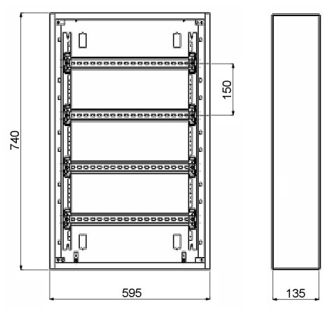 ROZDZIELNICA NATYNKOWA 96-MODUŁOWA LE-337204 XL3 S 160 LEGRAND
