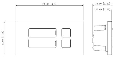 MODUŁ KLAWIATURY VTO4202FB-MB2 DO MODUŁU VTO4202FB-P DAHUA