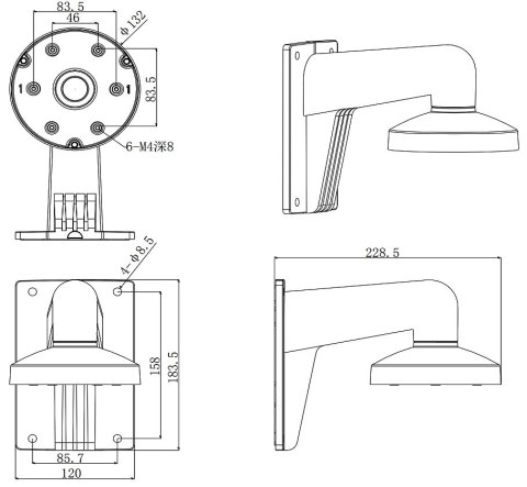 UCHWYT KAMERY DS-1273ZJ-130-TRL Hikvision