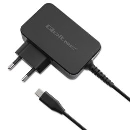 Qoltec Ładowarka GaN POWER PRO | 1xUSB-C | 65W | 5-20V | 3-3.25A | Laptop | Smartfon | Czarna