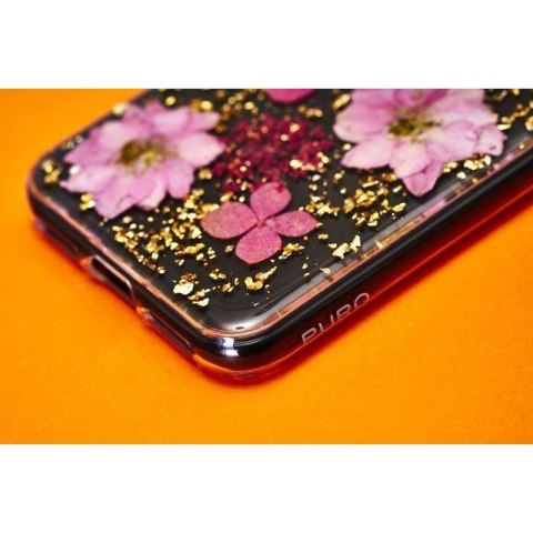 PURO Glam Hippie Chic Cover - Etui iPhone XR (prawdziwe płatki kwiatów zielone)