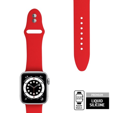 Crong Liquid - Pasek do Apple Watch 38/40/41/42 mm (czerwony)