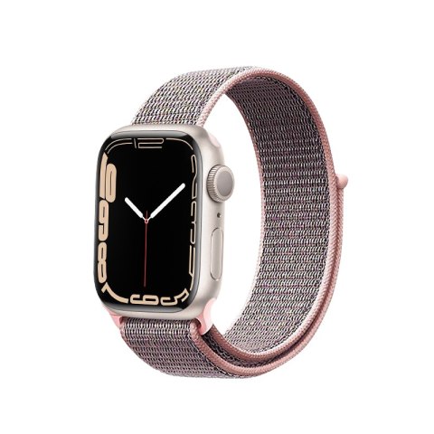 Crong Nylon - Pasek sportowy do Apple Watch 38/40/41/42 mm (Light Pink)