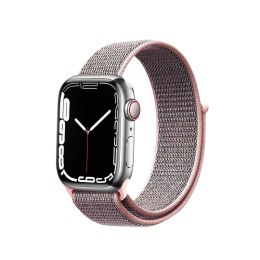 Crong Nylon - Pasek sportowy do Apple Watch 38/40/41/42 mm (Light Pink)