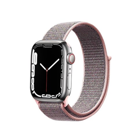 Crong Nylon - Pasek sportowy do Apple Watch 38/40/41/42 mm (Light Pink)