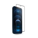 Crong Anti-Bacterial 3D Armour Glass - Szkło hartowane 9H na cały ekran iPhone 12 / iPhone 12 Pro + ramka instalacyjna