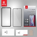 Crong Anti-Bacterial 3D Armour Glass - Szkło hartowane 9H na cały ekran iPhone 12 / iPhone 12 Pro + ramka instalacyjna