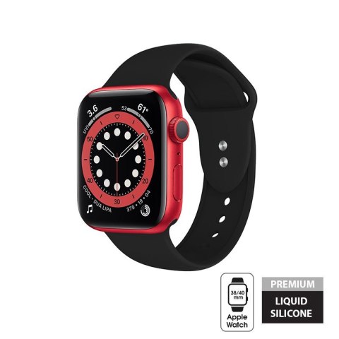 Crong Liquid - Pasek do Apple Watch 38/40/41/42 mm (czarny)