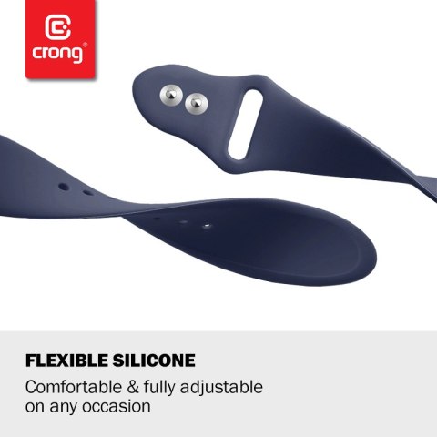 Crong Liquid - Pasek do Apple Watch 38/40/41/42 mm (czarny)
