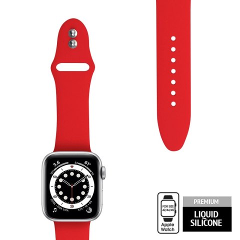 Crong Liquid - Pasek do Apple Watch 44/45/46/49 mm (czerwony)