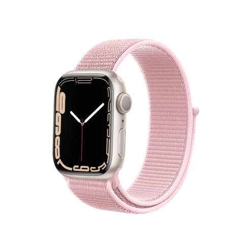 Crong Nylon - Pasek sportowy do Apple Watch 38/40/41/42 mm (Powder Pink)