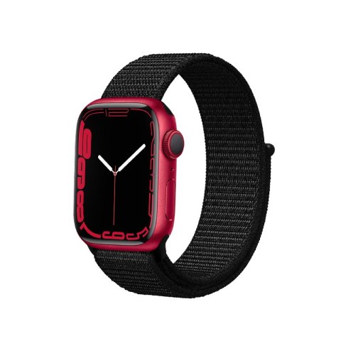 Crong Nylon Reflex - Pasek sportowy do Apple Watch 38/40/41/42 mm (czarny)