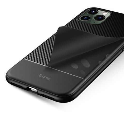 Crong Prestige Carbon Cover - Etui iPhone 11 Pro (czarny)