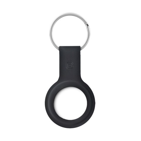 Crong Silicone Case with Key Ring - Etui ochronne brelok do Apple AirTag (czarny)
