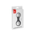 Crong Silicone Case with Key Ring - Etui ochronne brelok do Apple AirTag (czarny)
