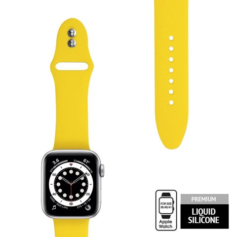 Crong Liquid - Pasek do Apple Watch 38/40/41/42 mm (żółty)