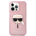 Karl Lagerfeld Karl's Head Glitter - Etui iPhone 13 Pro Max (różowy)