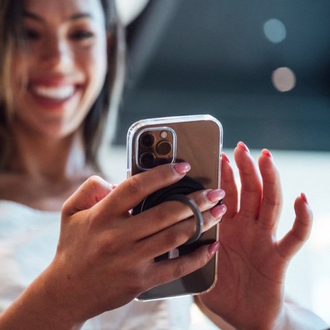 STM MagLoop - Uchwyt MagSafe na palec z funkcją podstawki + otwieracz (szary)