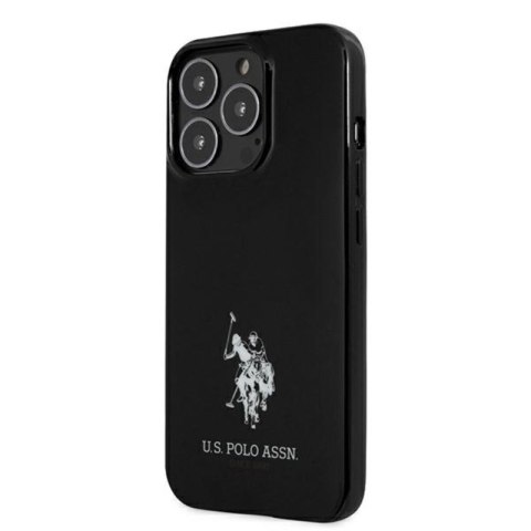 US Polo Assn Horses Logo - Etui iPhone 13 Pro (czarny)