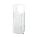 Guess Liquid Glitter Flower - Etui iPhone 13 Pro Max (niebieski/zielony)