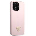 Guess Silicone Triangle Logo - Etui iPhone 13 Pro Max (liliowy)