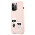 Karl Lagerfeld Slilicone Karl & Choupette - Etui iPhone 13 Pro (różowy)