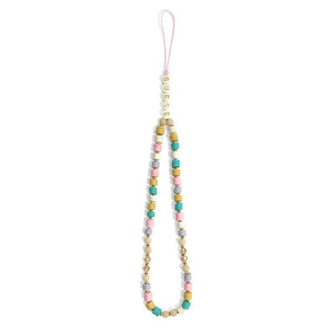 Guess Phone Strap Beads Heishi - Zawieszka do telefonu 25 cm (Flower Pink)