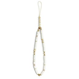 Guess Phone Strap Beads Heishi - Zawieszka do telefonu 25 cm (White)