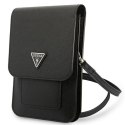 Guess Wallet Saffiano Triangle Logo Phone Bag - Torba na smartfona i akcesoria (Black)