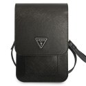 Guess Wallet Saffiano Triangle Logo Phone Bag - Torba na smartfona i akcesoria (Black)