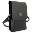 Guess Wallet Saffiano Triangle Logo Phone Bag - Torba na smartfona i akcesoria (Black)