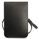 Guess Wallet Saffiano Triangle Logo Phone Bag - Torba na smartfona i akcesoria (Black)