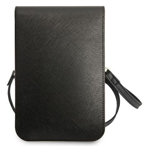 Guess Wallet Saffiano Triangle Logo Phone Bag - Torba na smartfona i akcesoria (Black)
