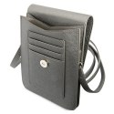 Guess Wallet Saffiano Triangle Logo Phone Bag - Torba na smartfona i akcesoria (Grey)