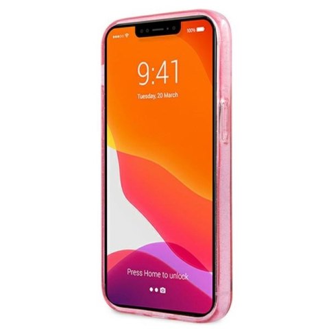 Karl Lagerfeld Karl's Head Glitter - Etui iPhone 13 Mini (różowy)