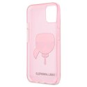 Karl Lagerfeld Karl's Head Glitter - Etui iPhone 13 Mini (różowy)