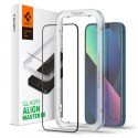 Spigen Alm Glass FC - Szkło hartowane do iPhone 17e / 16e / 14 / 13 / 13 Pro (Czarna ramka)