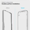 Spigen Alm Glass FC - Szkło hartowane do iPhone 17e / 16e / 14 / 13 / 13 Pro (Czarna ramka)