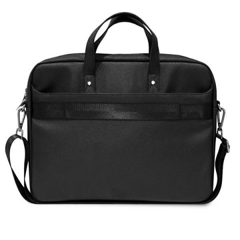 Guess Saffiano Triangle Logo Computer Bag - Torba na notebooka 16" (czarny)