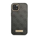 Guess 4G Logo Plate MagSafe - Etui iPhone 14 Plus (czarny)