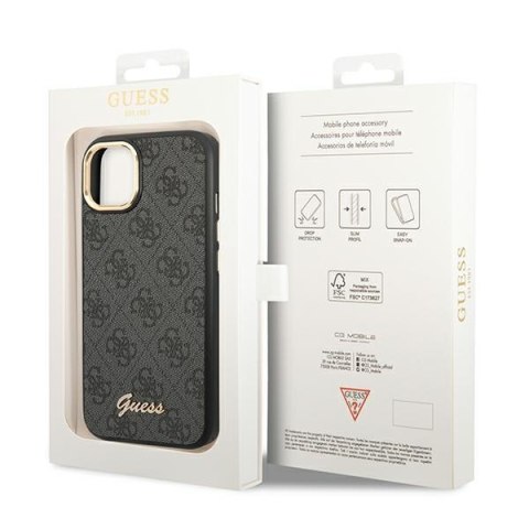 Guess 4G Metal Camera Outline Case - Etui iPhone 14 Plus (Czarny)