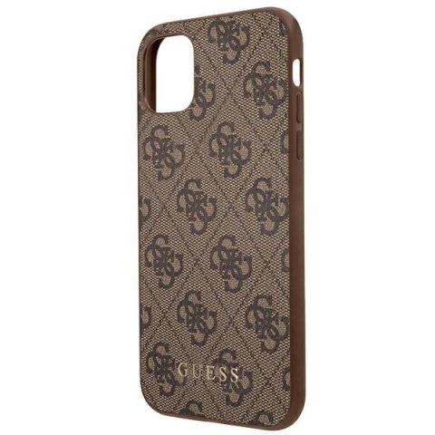 Guess 4G Metal Gold Logo - Etui iPhone 11 (brązowy)