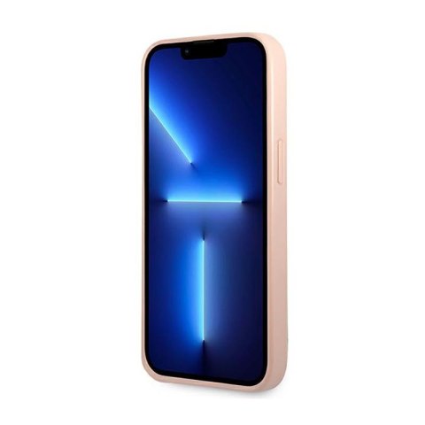 Guess Saffiano Triangle Logo Case - Etui iPhone 14 (różowy)